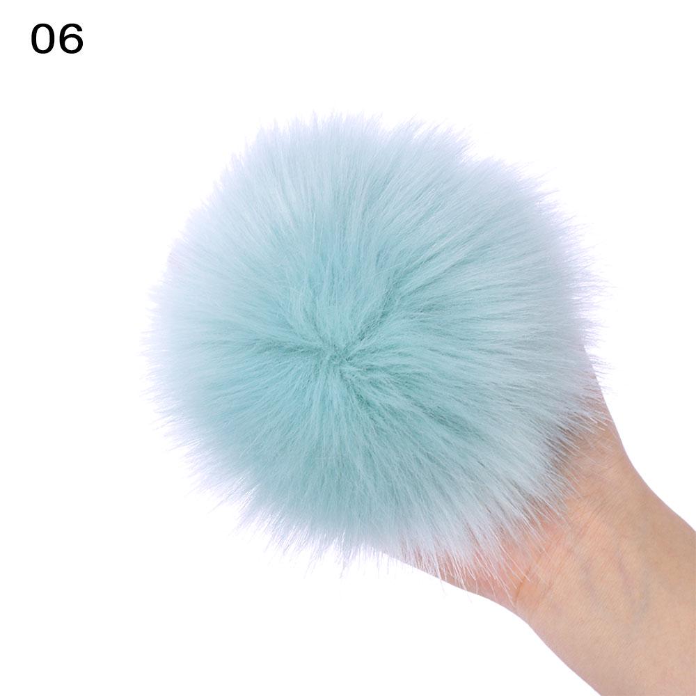 15 см модные шапки-бини с помпоном меховой помпон Skullie вязаная шапка имитация