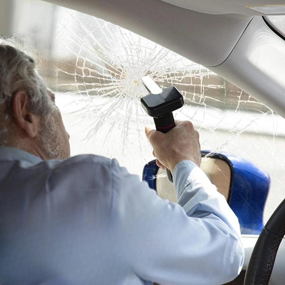 Car Assist Handle Window Glass Breaker Seat Safety Belt Cutter for Elderly, Safety Hammer Car Emergency Rescue Kit Escape Tool