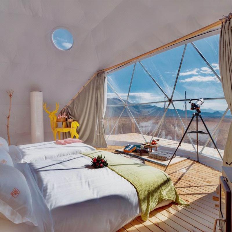 Earth-Shaped Transparent 6m Camping Tent with Bathroom - Starry Sky Outdoor Hotel Homestay