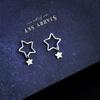 All-body Earrings Korean Version Simple and Fashionable Cute Five-pointed Star Hollow Earrings Versatile Earrings for Women