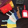 Simple Luggage Tag Leather Travel Sets Couple Passport Cover