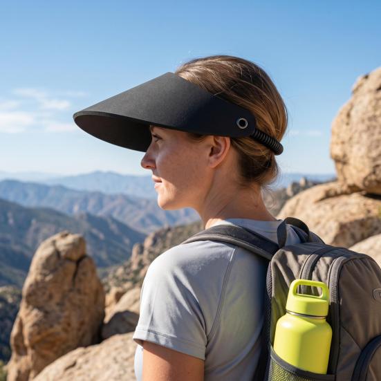 Outdoor Hat Wide Brim Arc Shape Sun Protection Hat Portable Outdoor Hiking Traveling Walking Sport Hat