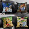 AAsterix And Obelix Cartoon Cushion Cover Pillowcase Ultra Soft Skin Friendly Fabric Cloud Like Comfort Concealed Zipper