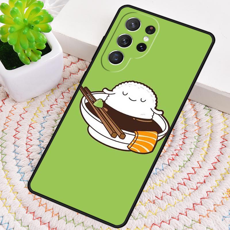Japanese cuisine Sushi food Silicone Phone Case For Samsung Galaxy note 10 pro S26 S25 S24 S23 S22 S21 Plus S25Ultra Capa Cover