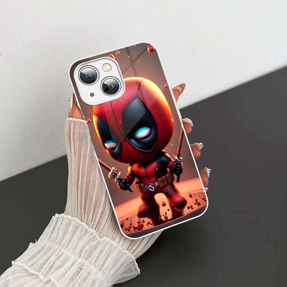 Чехол из закаленного стекла с изображением Железного Человека для iPhone 14 13 12 Mini 11 Pro XS Max X XR 14 Plus
