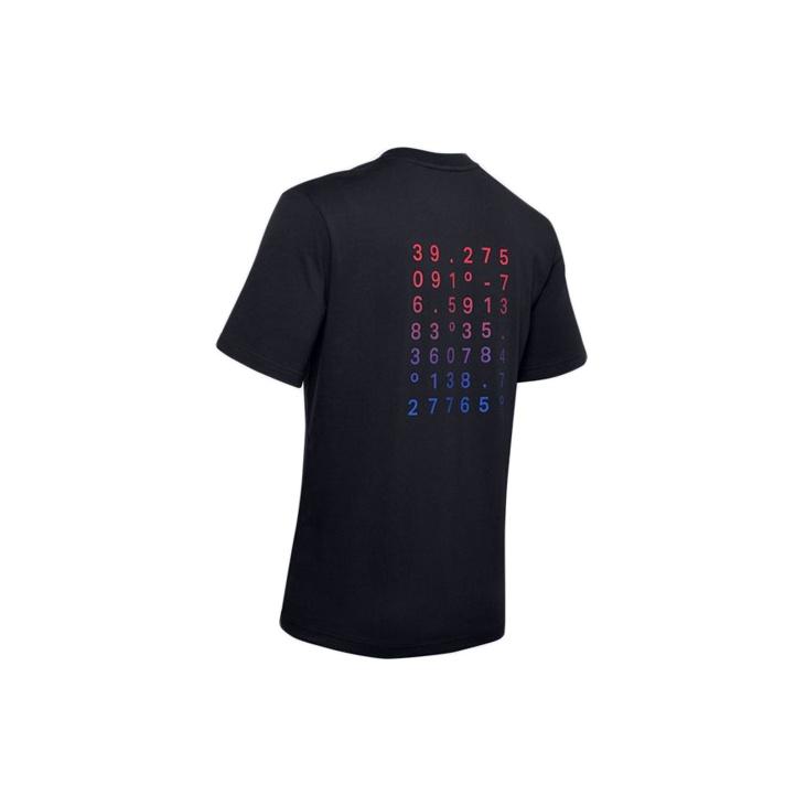 Under Armour Свободная прямая спортивная футболка с круглым вырезом, мужские топы, черная 1359714-001