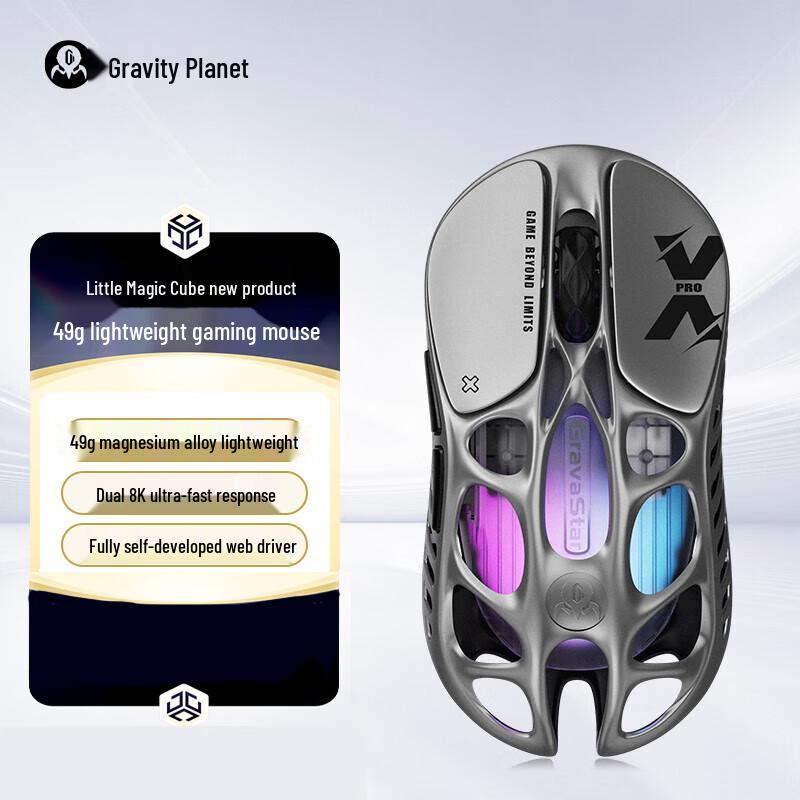 Игровая мышь GravaStar Prowler X из магниевого сплава, с тремя режимами