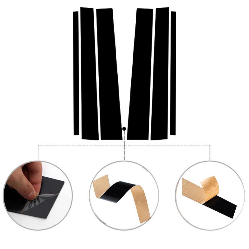 6Pcs Car Window Pillar Posts Door Trim Cover Sticker Fit for Saturn Vue 2002-2007 Auto Exterior Accessories