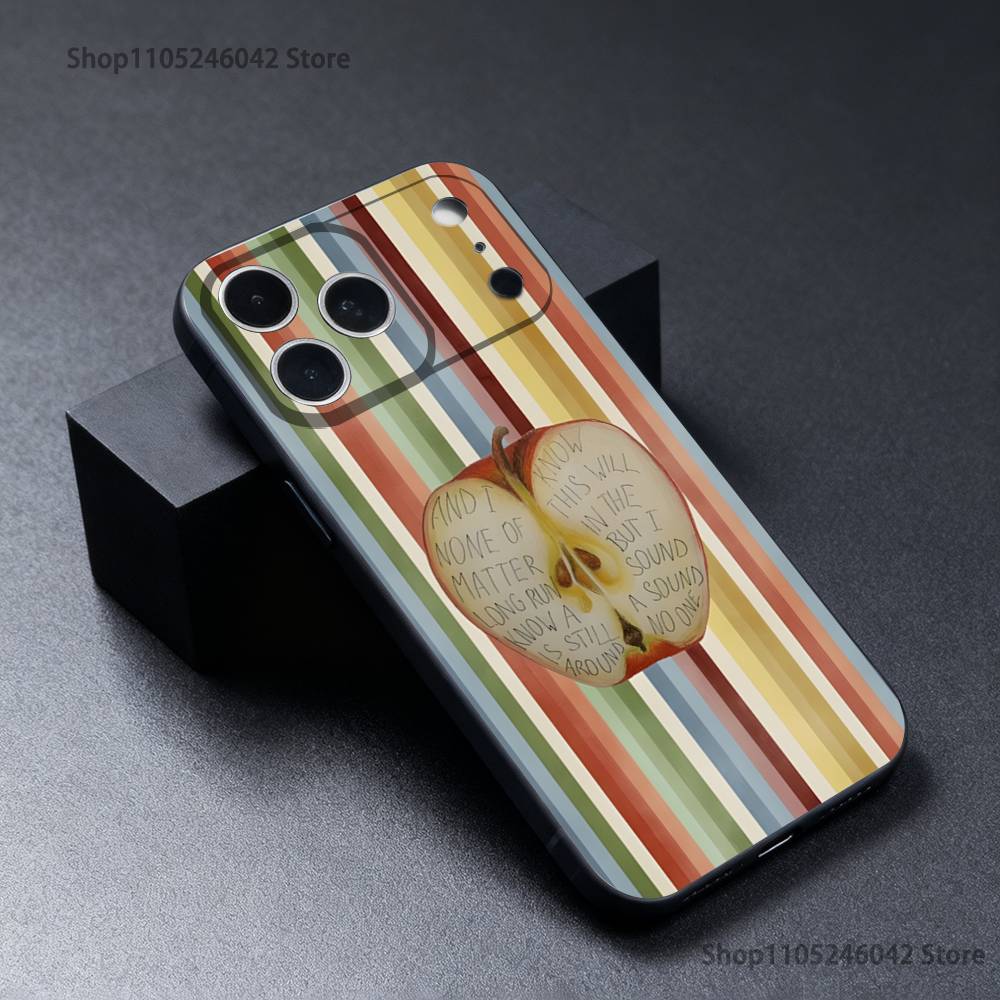 F-Fiona A-Apple Чехол для телефона iPhone 17,16,15,14,13,12,11,Pro,Max,Plus Черный Мягкий чехол