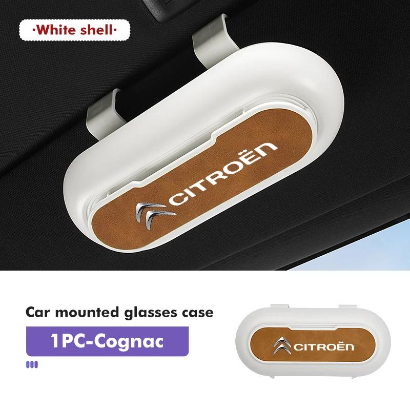 APS2 Car Sun Visor Glasses Case Sunglasses Clip Holder Storage Box For Citroen Jumper Celysee Cactus Picasso Aircross Saxo Grand
