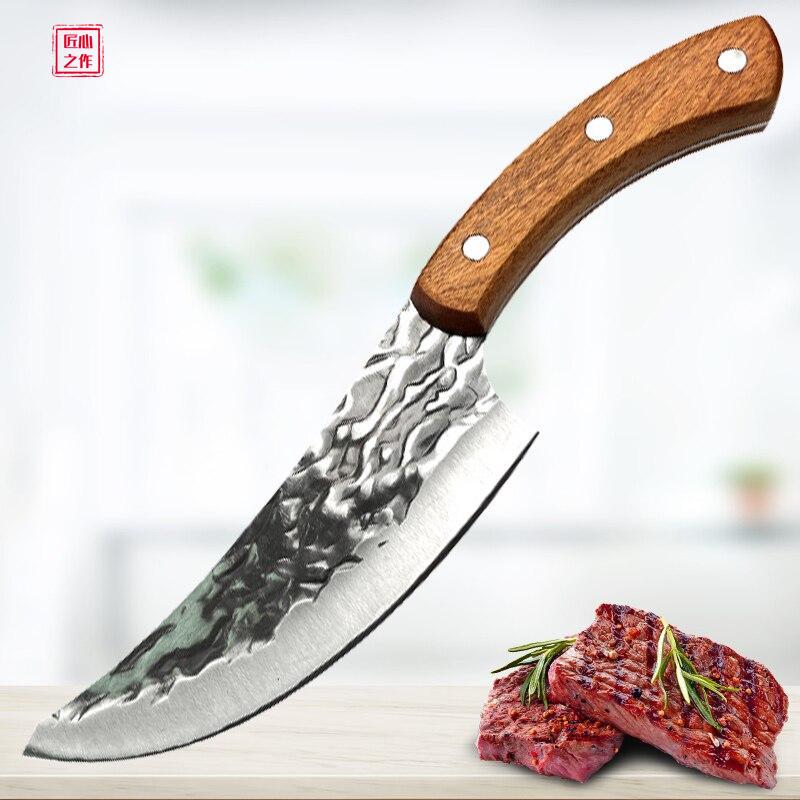 Handmade Forged Boning Knife Stainless Steel Kitchen Chef Knife Fishing Knife Meat Cleaver Butcher Knife Hunting Knives