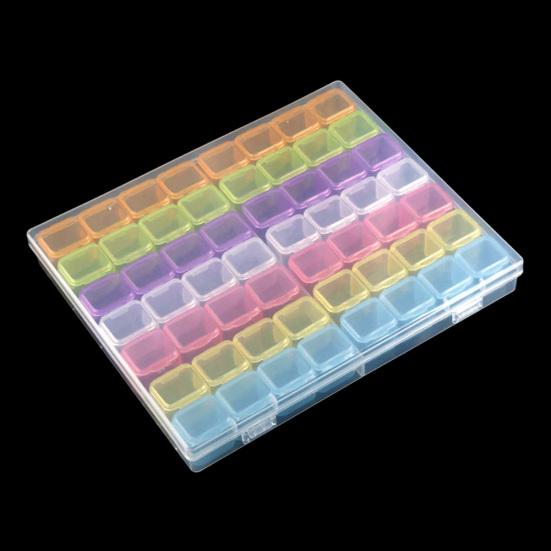 56 сеток Съемный дизайн ногтей Маникюрные аксессуары Коробка для хранения Контейнер-органайзер