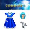 Kids Zombies 3 Cheerleader Cosplay Costume Halloween Dress Bag Wig Suit Gift Set