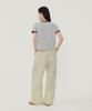 COVERNAT WOMAN Cooper Logo Ringer T-Shirt Off White