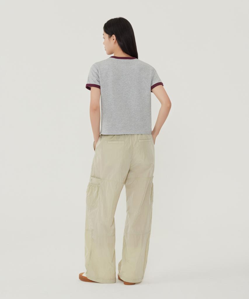 COVERNAT WOMAN Cooper Logo Ringer T-Shirt Off White
