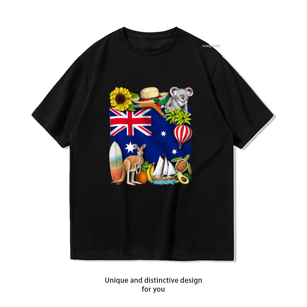 Australia Classic TShirt Women Unisex Casual Cotton Graphic T Shirts Creative Streetwear Classic Aesthetic Shortsleev