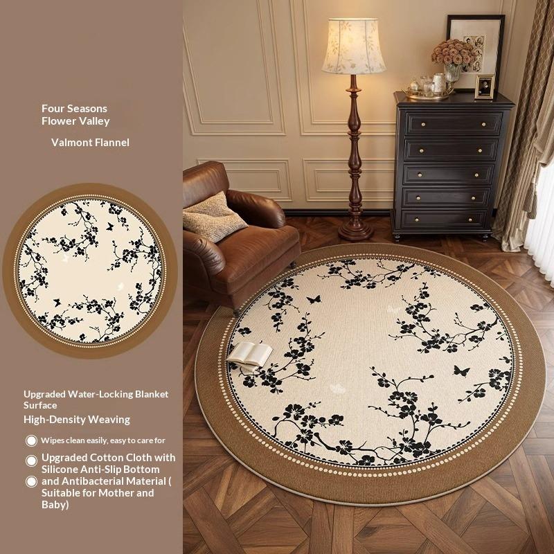 Круглый ковер Гостиная Высококлассный Французский Антикварный Стиль Спальня Прикроватный Плед Гардеробная Раздевалка Коврик для пола