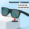 Интеллектуальные фотохромные солнцезащитные очки для чтения, роскошные компьютерные очки для дальнего зрения, готовые очки для пресбиопии до +4,0