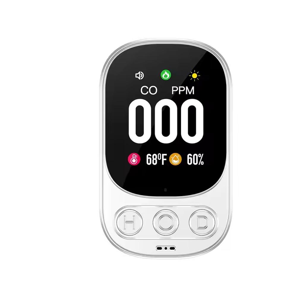 Real Time Monitoring CO Monoxide Alarm Large Screen Temperature Humidity Detector Travel