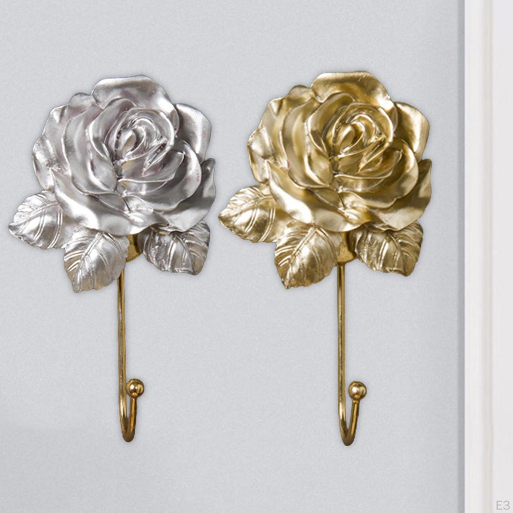 Роза Крючок Шляпа Пальто Смола Стена Современная Вешалка Для Полотенец Для Ванной Комнаты Дверь Одежда для