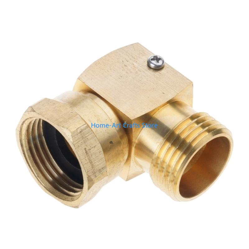 Y3NA Copper Garden Hose Elbow Connector 90 Degree L Shaped Outdoor Garden Hose Adapter Easy to Installation