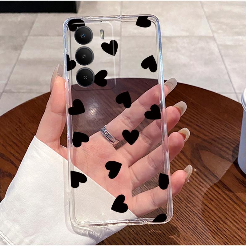 Для Realme C71 4G Чехол RMX5303 Прозрачный Мягкий Силикон Роскошный Милый Кролик с Сердечком Забавный Узор Защитный Бампер Чехол для Телефона Realme C71