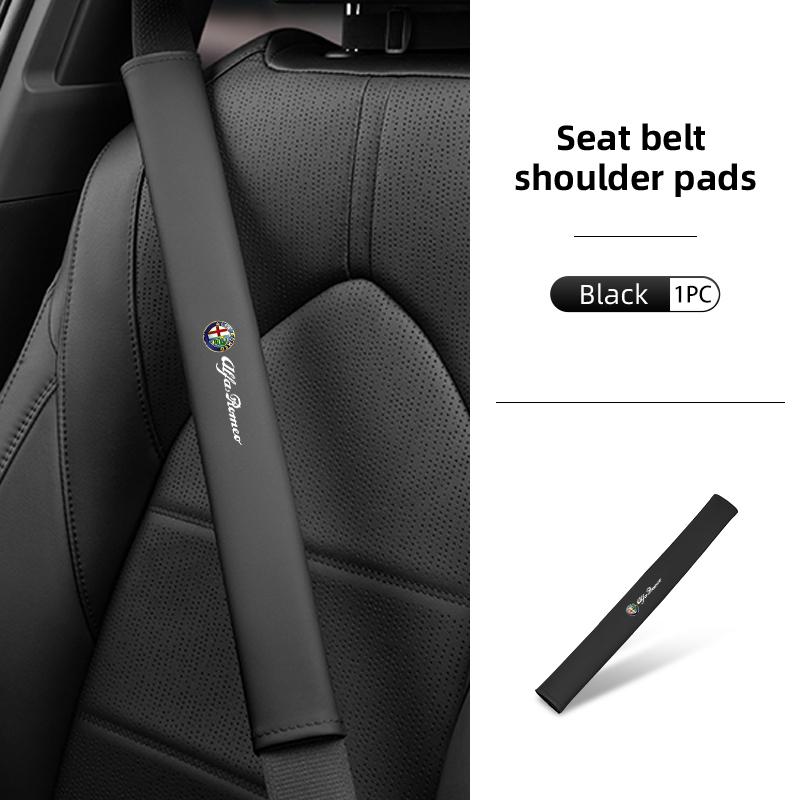 YHLOV1 Car Seat Seat Belt Shoulder Protector Pad Auto Accessories For Alfa Romeo Giulietta GT 159 147 156 Mito Brera Giulia Spider F1