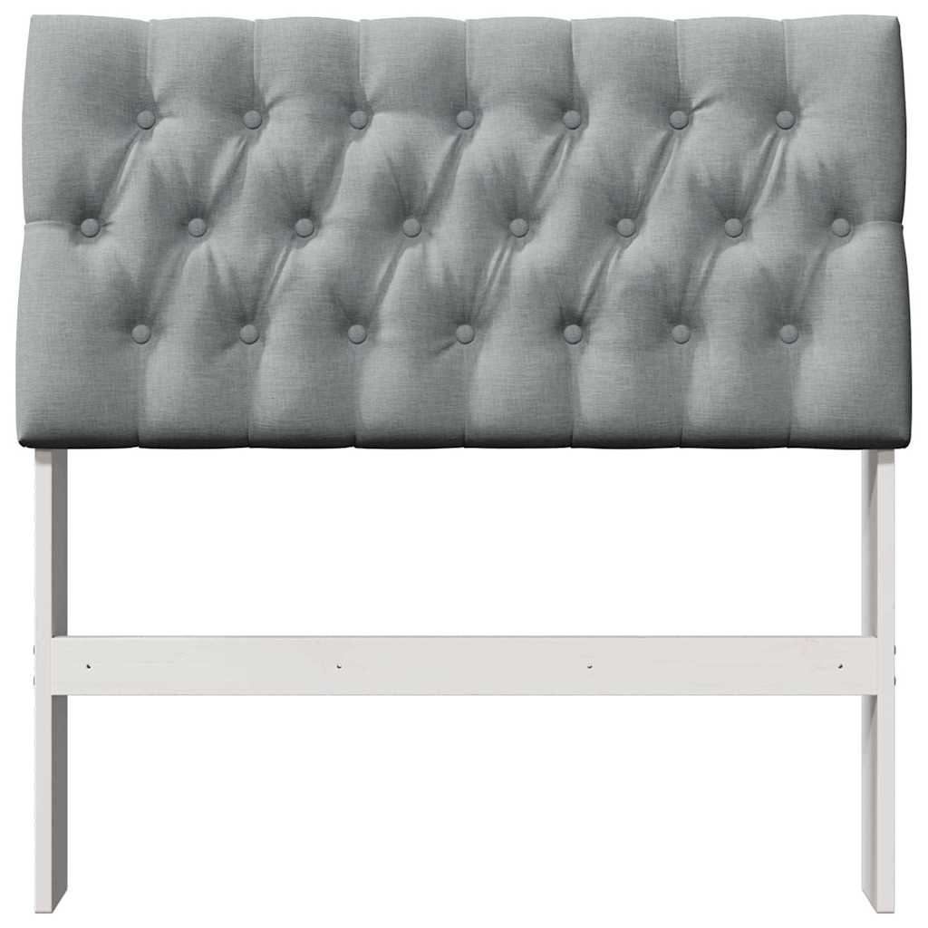 Upholstered Headboard Light Grey 90 cm Solid Pine Wood