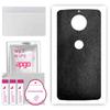 apgo Protective Skin Sticker for the Back Compatible with Motorola Moto G5S Plus, Wrap Film, Foil, Vinyl - Pattern Black Leather