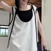 3 шт./комплект женский укороченный топ жилет шорты комплект Ice Silk контрастного цвета с капюшоном без рукавов эластичный пояс шорты спортивный наряд