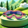 Kids' Waterproof & Fog-Proof HD Swim Goggles - Large Frame for Boys & Girls