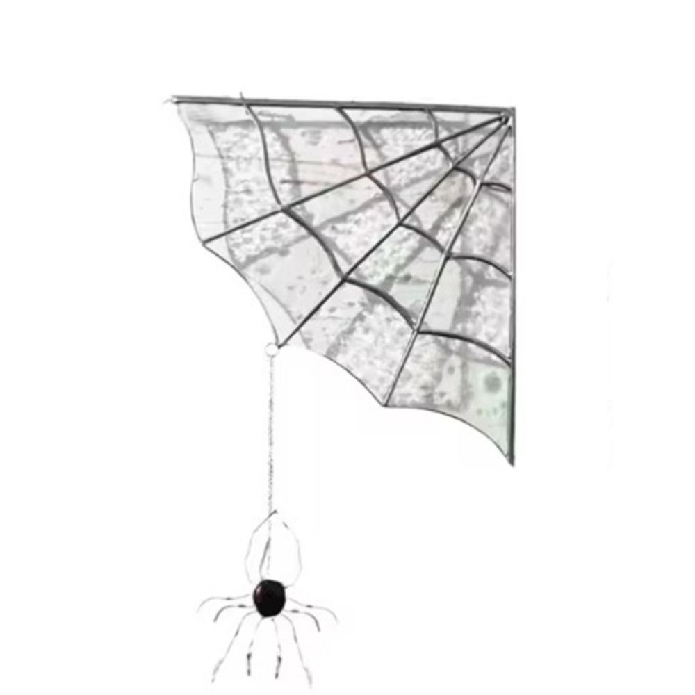 Acrylic Spiderweb Spiderweb Door Trim with Chain Window Frame Ornament Living Room