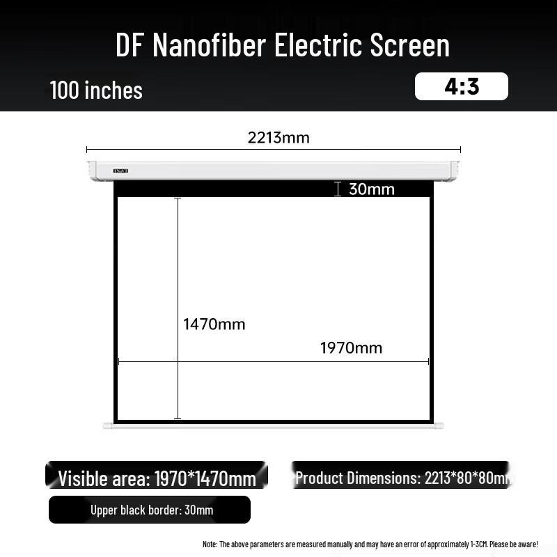 IN&VI 100-inch 4:3 Electric Projection Screen