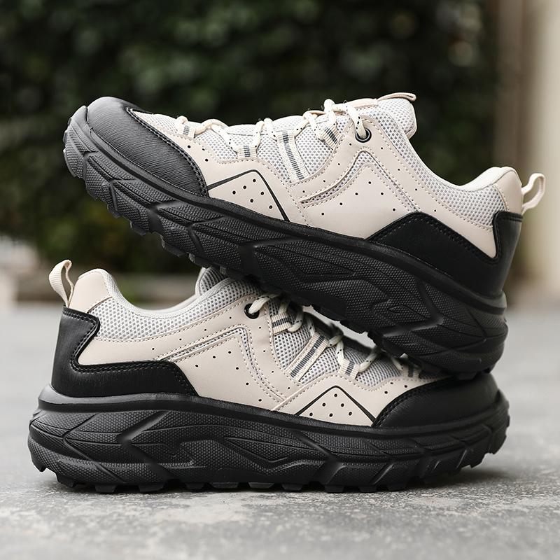 Fashion Hiking Mens Mesh Breathable Sports Casual Fashion Trend Lightweight Thick Soled Dad Shoes for Men Large Size Outdoor Clothing