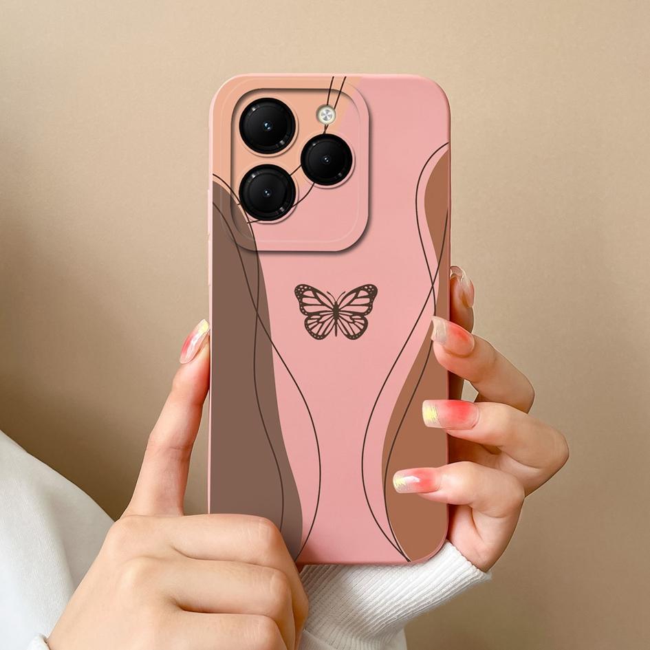 Для Infinix Hot 40 Smart 8 Note 40 Pro + GT 20 Pro задняя крышка чехол из жидкого силикона Pretty Sunflower Daisy супер противоударные чехлы для телефонов для Itel S24 Capa