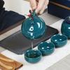 Набор для чая Кунг-фу Подставка для благовоний Подарочная коробка Церемония Один чайник Четыре чашки Может Подставка для благовоний из сандалового дерева Китайский керамический Портативный чайный набор