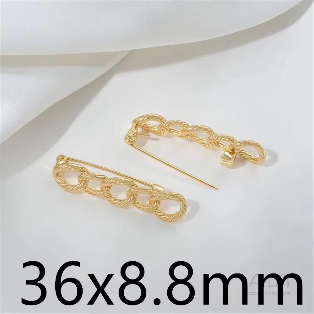 18K Gold Plated Brooch Clasp Brooch Color Preservation Accessories DIY Handmade Materials