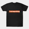 Men Black Print T-shirt Super Large TShirt Trainspotting No-Cut Transfer Paper Print Cotton Tshirt