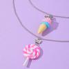 15 Стилей Подвеска из Полимерной Глины Набор Ожерелий для Лучших Друзей BFF Fimo Радужный Леденец Рожки для Мороженого Бусины-Шармы Цепочка Подарок для Детей