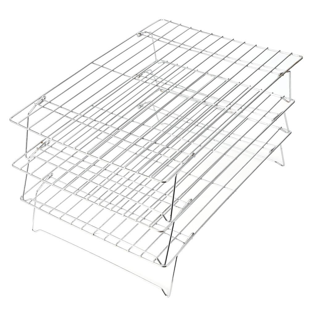 3?Многоярусная охлаждающая решетка Складные ножки для печенья тортов Кухонный инструмент для выпечки и гриля