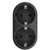 Upgrades Double Outlet Adapter for Euro/German Sockets Electrical Socket Extender for Simultaneous Device Charging