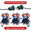 Christmas Lights Outdoor 19Ft 70 LED Chritmas Globe String Lights with Pearlized Glass Bulb UL Certified Christmas Tree Lights for Tree Decor