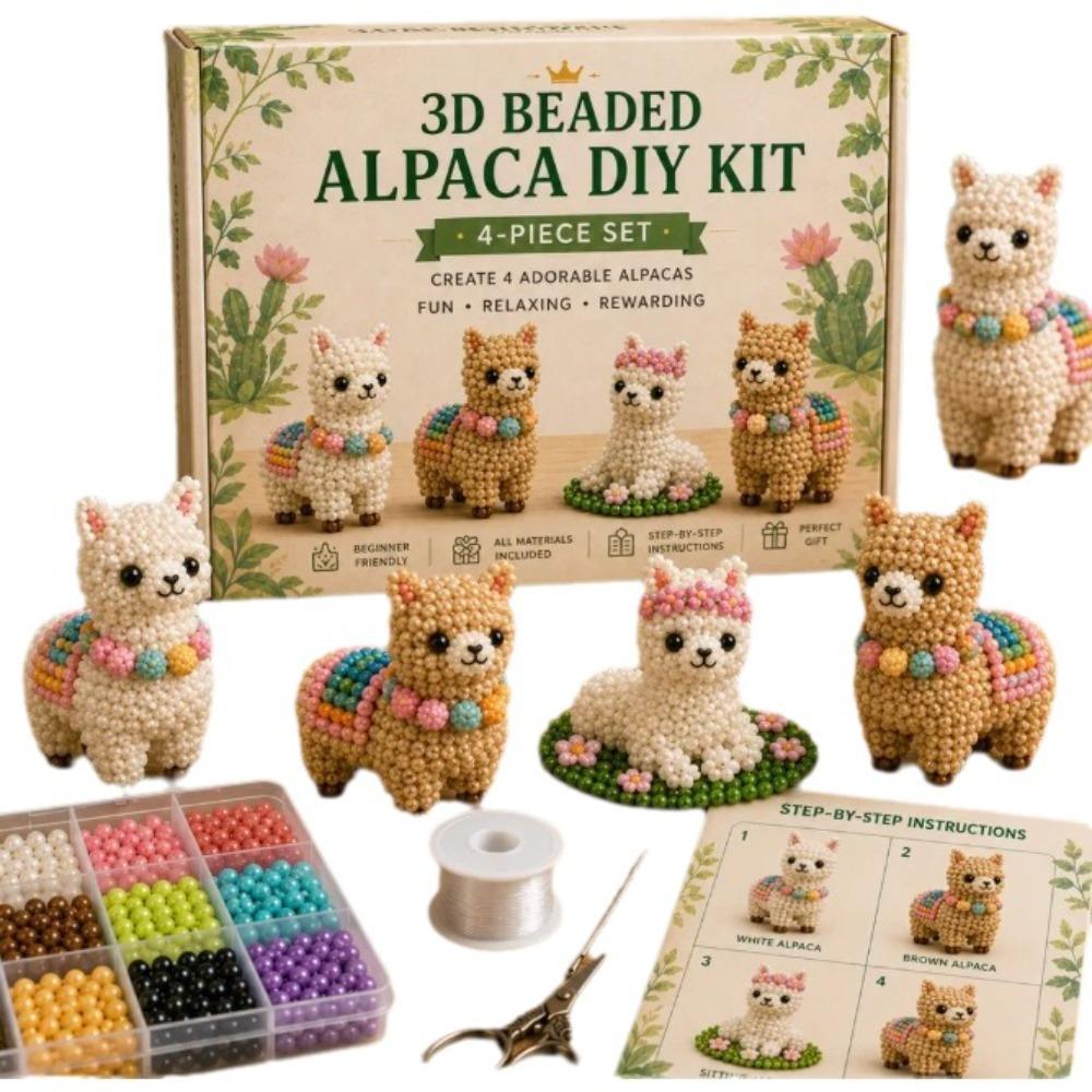Beginner Friendly 3D Beaded Animal DIY Kit Animal Shape Handmade Craft Kit Home Decoration