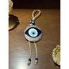 Handmade Turkish Evil Eye Wall Hanging – Metal & Glass Nazar Protection Amulet for Home & Office – Boho Spiritual Decor