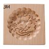 Wooden Cookie Stamp Christmas Mold, Carved Biscuit Press with Decorative Relief Baking Molds Forest Animal & Botanical Patterns, Embossed Tool Mold