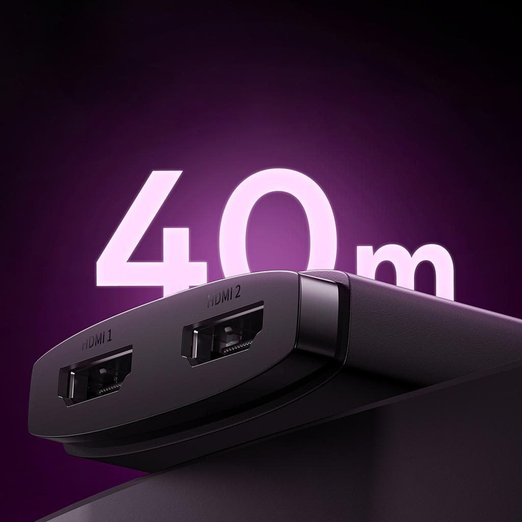 Baseus AirJoy 4K HDMI Bi-Directional Adapter with 1m Cable, Supports 60Hz - Black