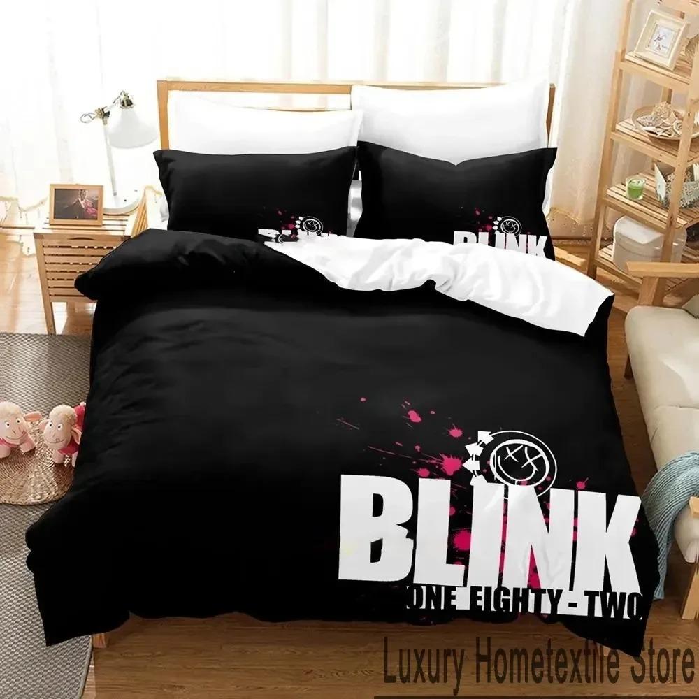 3D Print Blink-182 Bedding Set Boys Girls Twin Queen King Size Duvet Cover Pillowcase Bed Boys Adult Home Textileextile