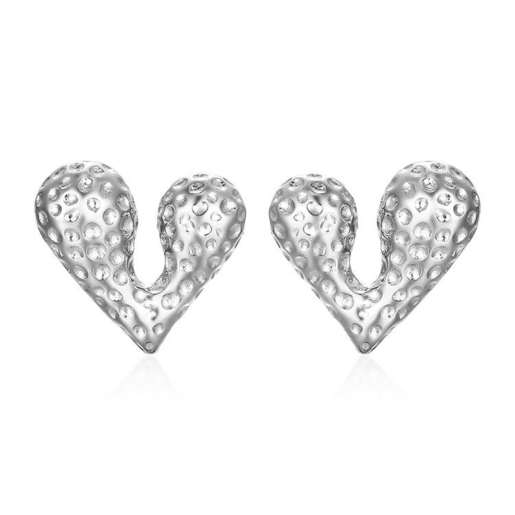 Популярные серьги 18-каратное золото нержавеющая сталь персонализированные серьги-гвоздики Liquid Love Design Sense Earrings