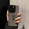 Чехол для телефона из искусственной кожи с узором Крест Иисуса для IPhone 17 16 15 14 13 12 11 Pro Max Plus Air 16E X XR XS Max Защитный бампер