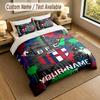 3Pcs Bedding Set Custom Name Text, 1 Sheet 2 Pillowcases Home Bed DecorBologna FC
